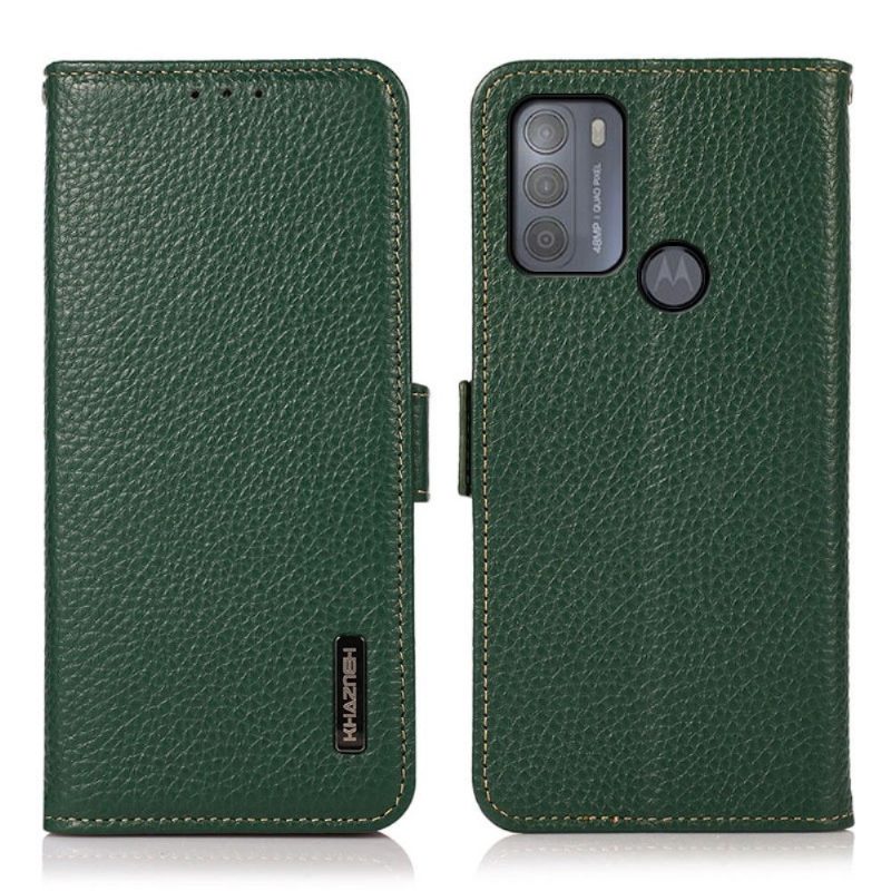 Flip Case Motorola Moto G50 Hemming Khazneh Rakeinen Nahka