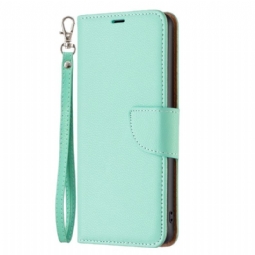 Flip Case Xiaomi 12T / 12T Pro Suojaketju Kuori Strappy Litchi Leather Style