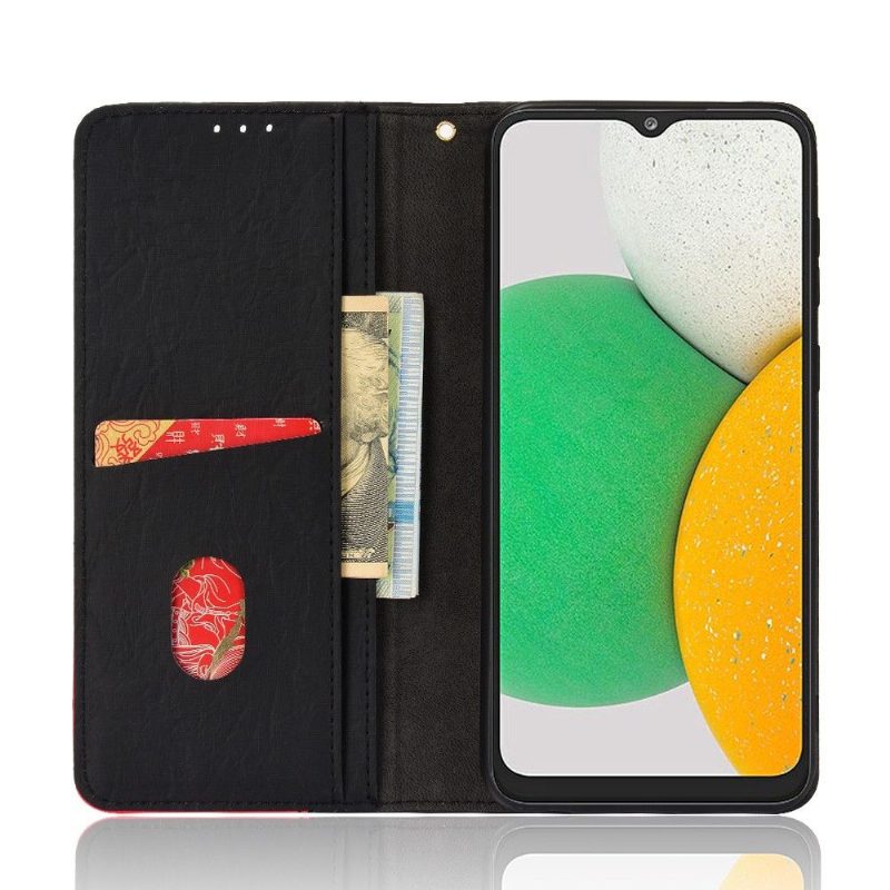 Flip Case Samsung Galaxy A03 Core Hemming Kotelot Flip Faux Leather Retro