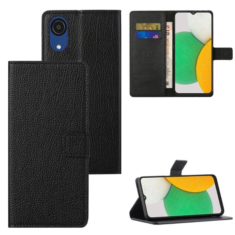 Flip Case Samsung Galaxy A03 Core Hemming Rakeinen Nahkaefekti