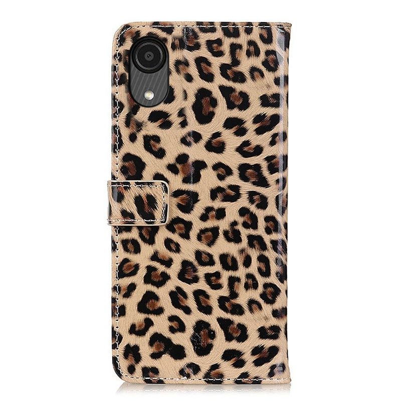 Kotelot Samsung Galaxy A03 Core Faux Leather Leopard Style