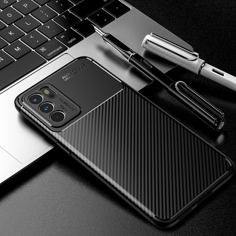 Case Oppo Reno 6 5G Murtumaton Puhelinkuoret Style Carbon Fiber