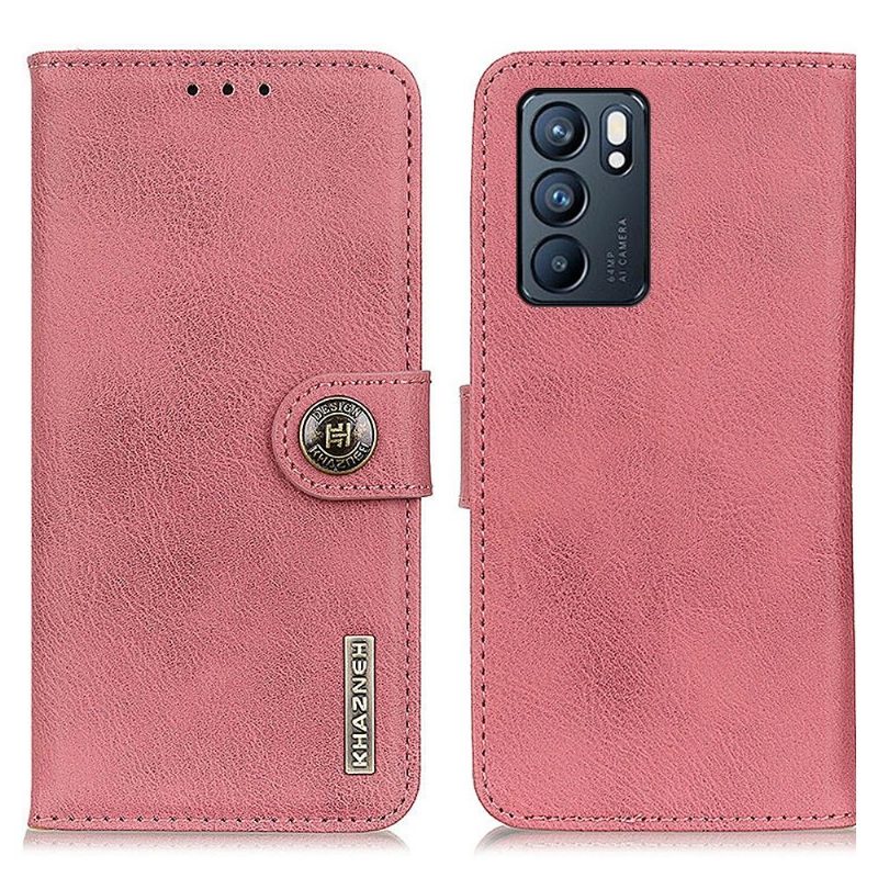 Kotelot Oppo Reno 6 5G Khazneh Leather Effect -korttikotelo