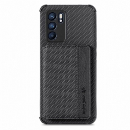 Kuori Oppo Reno 6 5G Carbon Fiber -korttipidike