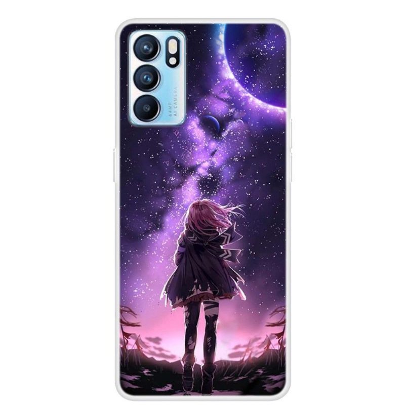 Kuori Oppo Reno 6 5G Full Moon Girl -kuva