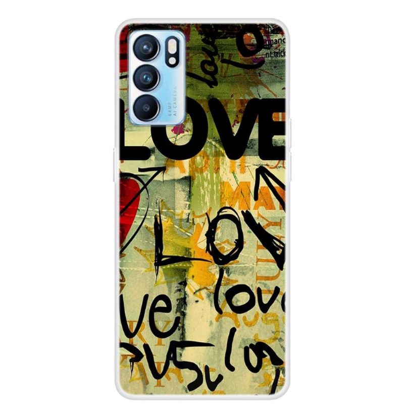 Kuori Oppo Reno 6 5G Suojakuori Love Love Love