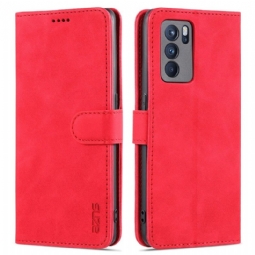 Nahkakuori Oppo Reno 6 5G Hemming Kotelot Flip Azns -kortin Haltija