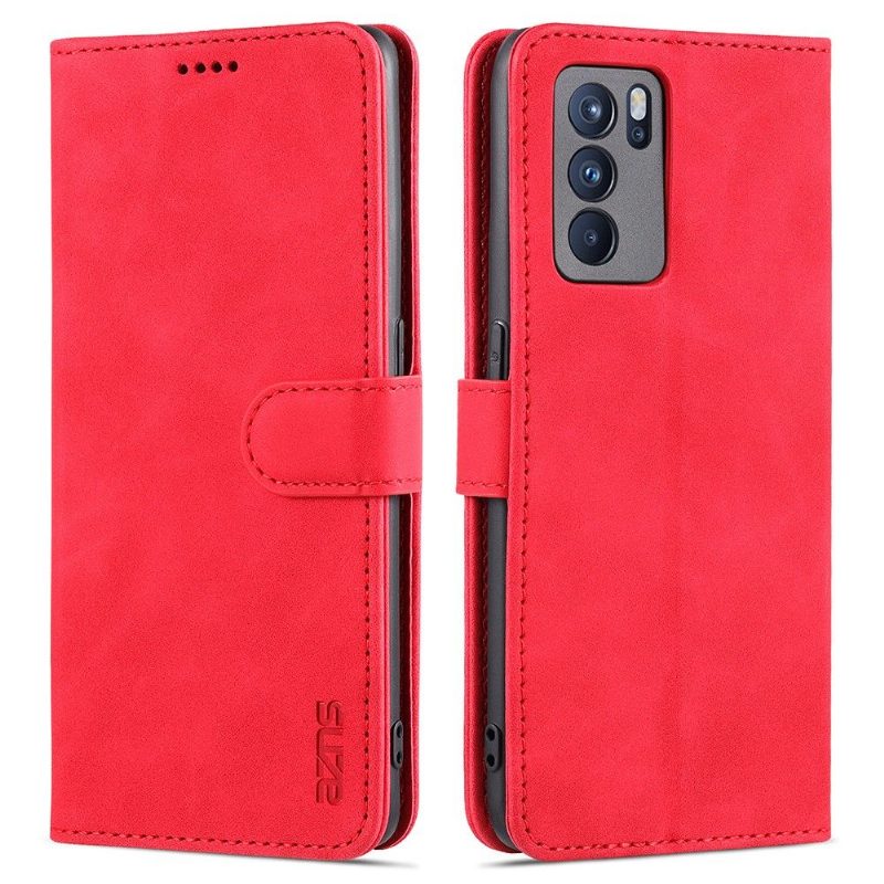 Nahkakuori Oppo Reno 6 5G Hemming Kotelot Flip Azns -kortin Haltija