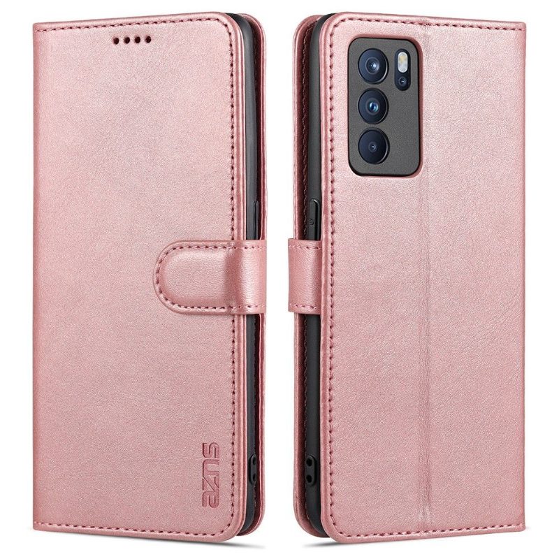 Nahkakuori Oppo Reno 6 5G Hemming Kotelot Flip Azns -kortin Haltija