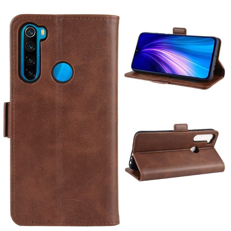 Nahkakuori Xiaomi Redmi Note 8T Hemming Lompakkokuori Matte Leather Effect Coating Lompakko