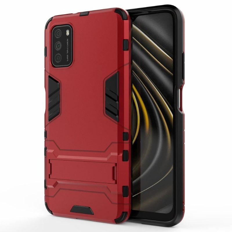 Case Poco M3 Cool Guard Integroidulla Jalustalla