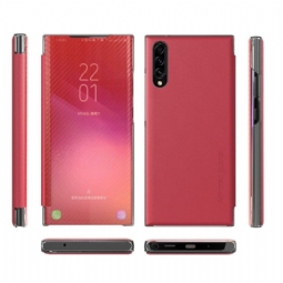 Puhelinkuoret Samsung Galaxy A50 Hemming Kotelot Flip Hiilikuitu