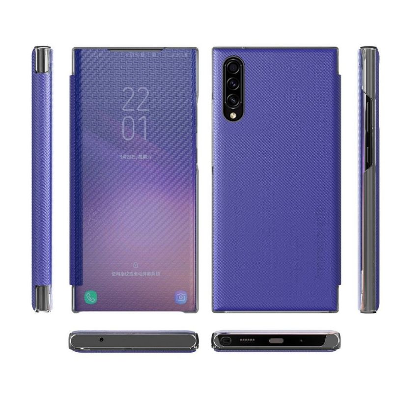 Puhelinkuoret Samsung Galaxy A50 Hemming Kotelot Flip Hiilikuitu