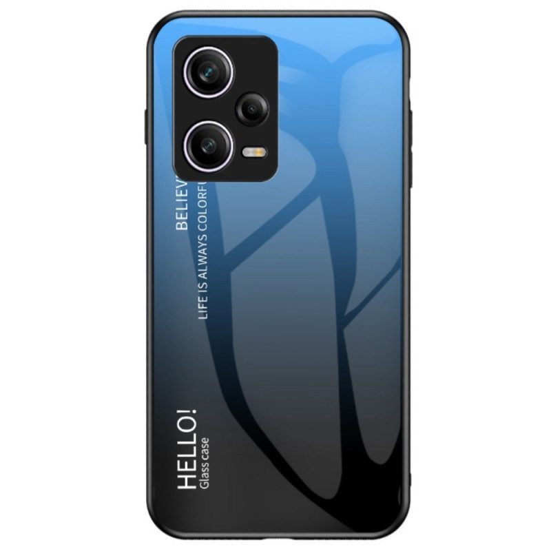 Case Poco X5 Pro 5G Karkaistu Lasi Hello