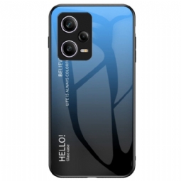 Case Poco X5 Pro 5G Karkaistu Lasi Hello