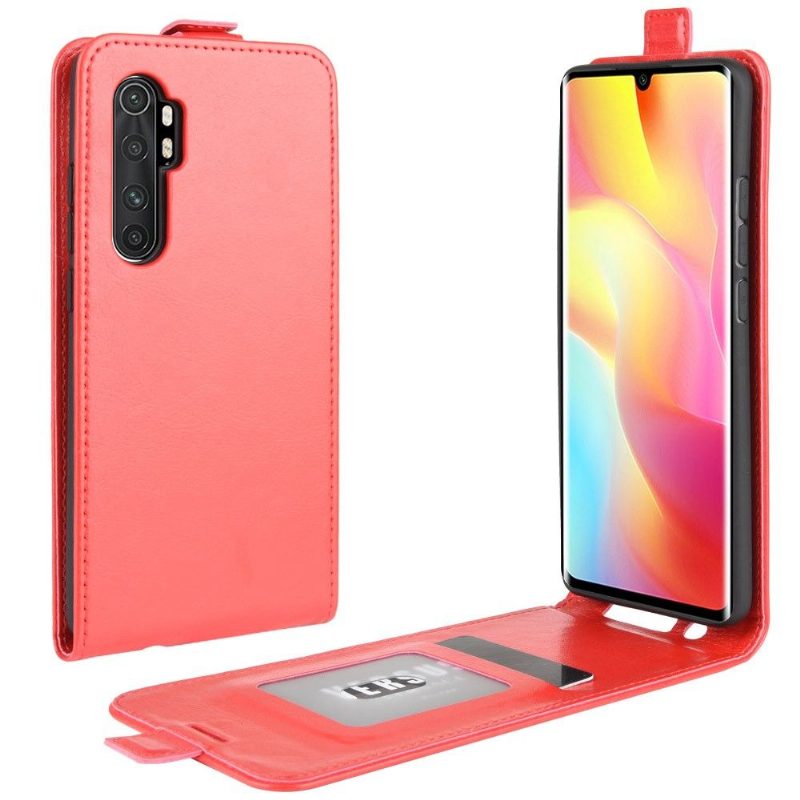 Nahkakuori Xiaomi Mi Note 10 Lite Hemming Kotelot Flip Keinonahka Pystysuora