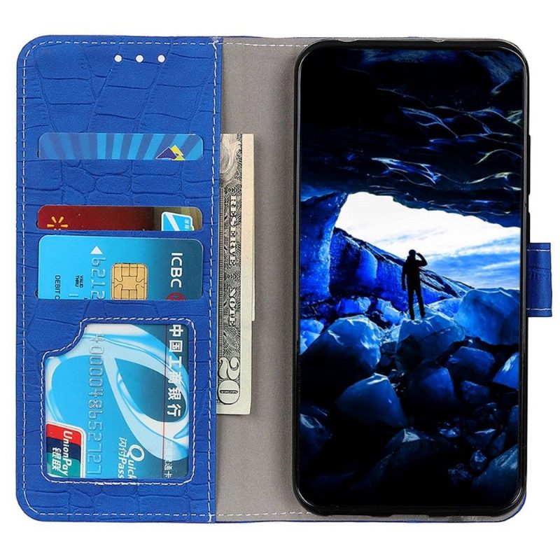 Flip Case OnePlus Nord 2T 5G Hemming Croco Look -ompelu