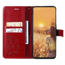 Flip Case Realme C21 Hemming Butterflies -toimintotuki