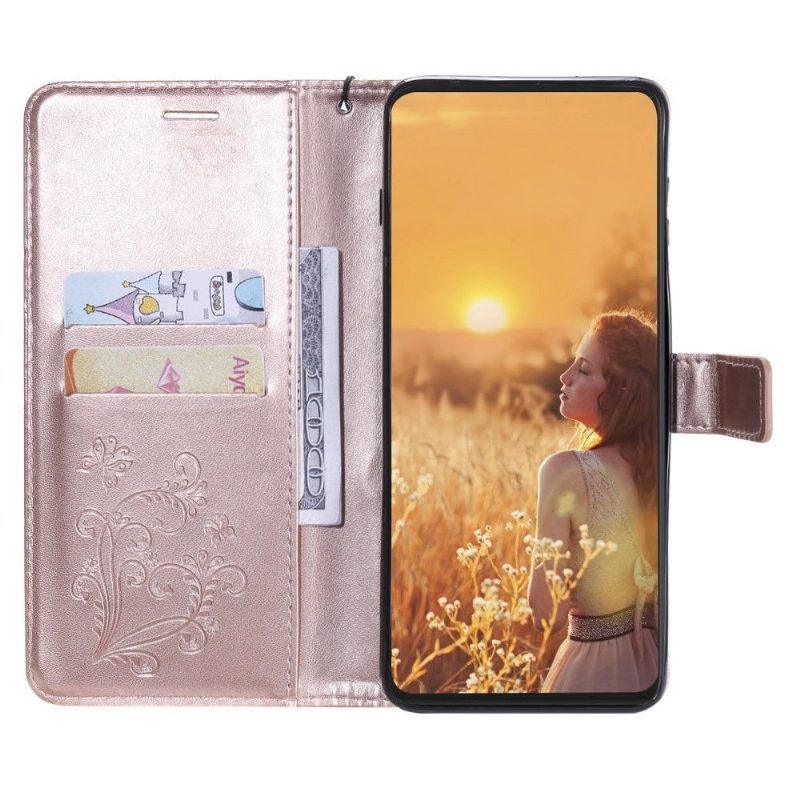 Flip Case Realme C21 Hemming Butterflies -toimintotuki