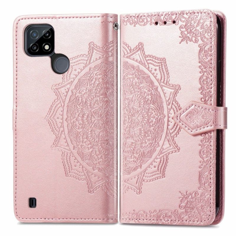 Nahkakotelo Realme C21 Mandala Relief Faux Leather