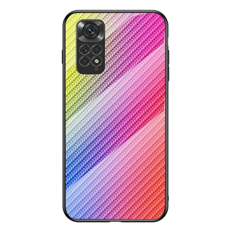 Case Xiaomi Redmi Note 11 / Note 11S Murtumaton Puhelinkuoret Style Carbon Fiber Karkaistu Lasi