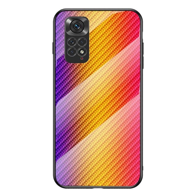 Case Xiaomi Redmi Note 11 / Note 11S Murtumaton Puhelinkuoret Style Carbon Fiber Karkaistu Lasi