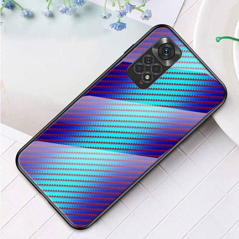 Case Xiaomi Redmi Note 11 / Note 11S Murtumaton Puhelinkuoret Style Carbon Fiber Karkaistu Lasi