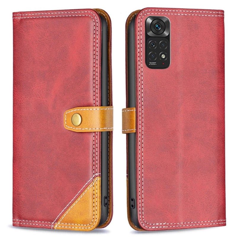 Flip Case Xiaomi Redmi Note 11 / Note 11S Hemming Binfen Series-8 Paljaat Saumat