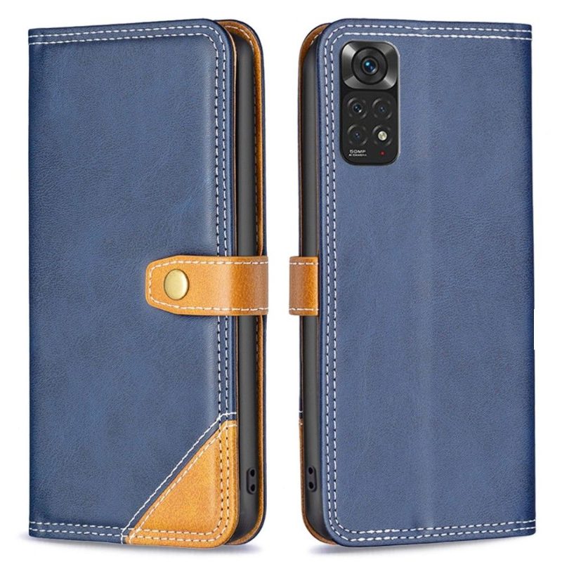 Flip Case Xiaomi Redmi Note 11 / Note 11S Hemming Binfen Series-8 Paljaat Saumat