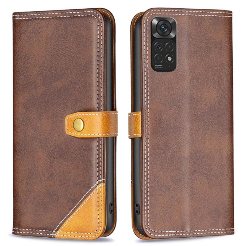 Flip Case Xiaomi Redmi Note 11 / Note 11S Hemming Binfen Series-8 Paljaat Saumat