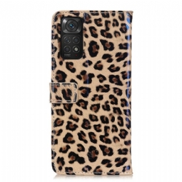 Flip Case Xiaomi Redmi Note 11 / Note 11S Hemming Faux Leather Leopard Style