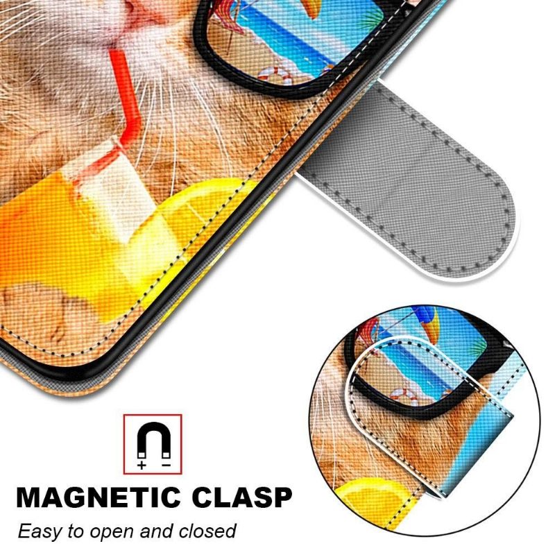 Flip Case Xiaomi Redmi Note 11 / Note 11S Hemming Glasses Cat