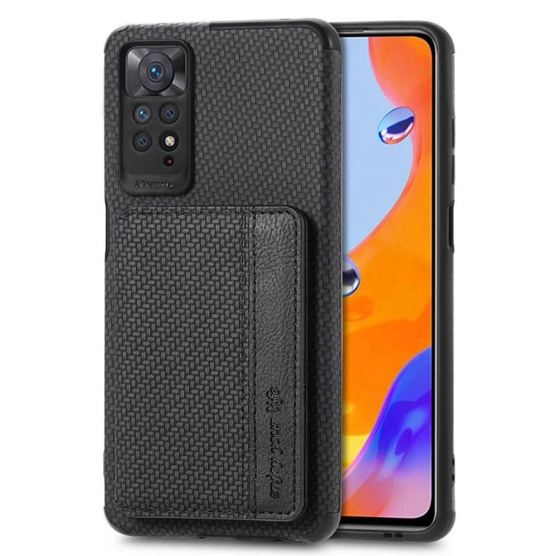 Kuori Xiaomi Redmi Note 11 / Note 11S Hiilikuitukorttipidikkeen Toimintoteline