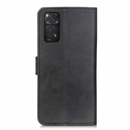 Nahkakotelo Xiaomi Redmi Note 11 / Note 11S Murtumaton Puhelinkuoret Marius Matte Leather Effect