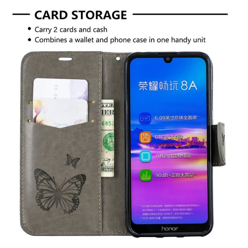 Kotelot Huawei Y6 2019 Butterflies -toimintotuki