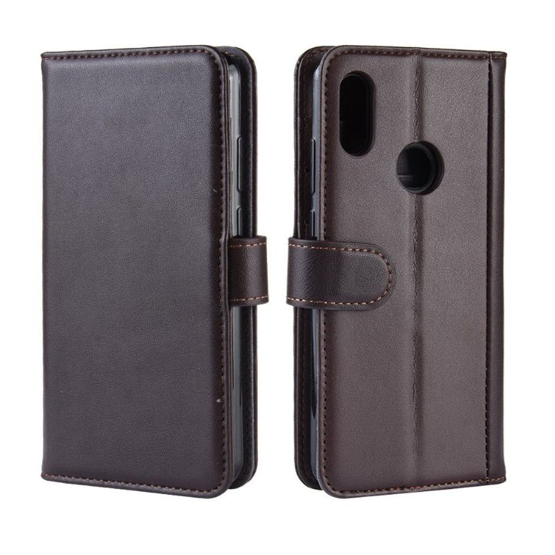 Kuoret Huawei Y6 2019 Suojakuori Premium Leather - Ruskea