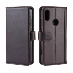 Kuoret Huawei Y6 2019 Suojakuori Premium Leather - Ruskea