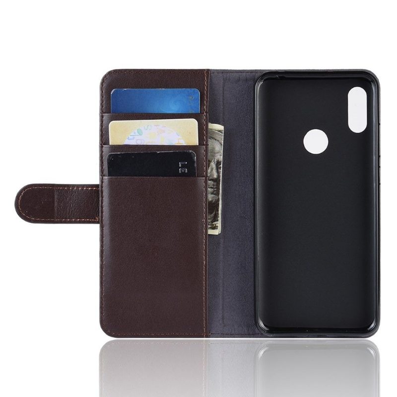 Kuoret Huawei Y6 2019 Suojakuori Premium Leather - Ruskea