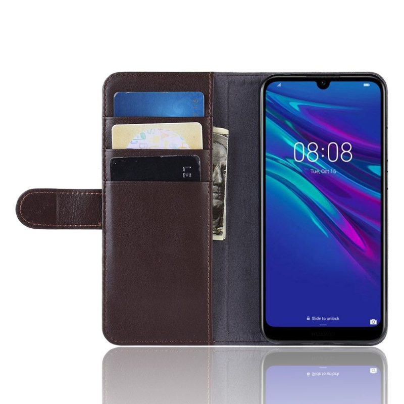 Kuoret Huawei Y6 2019 Suojakuori Premium Leather - Ruskea