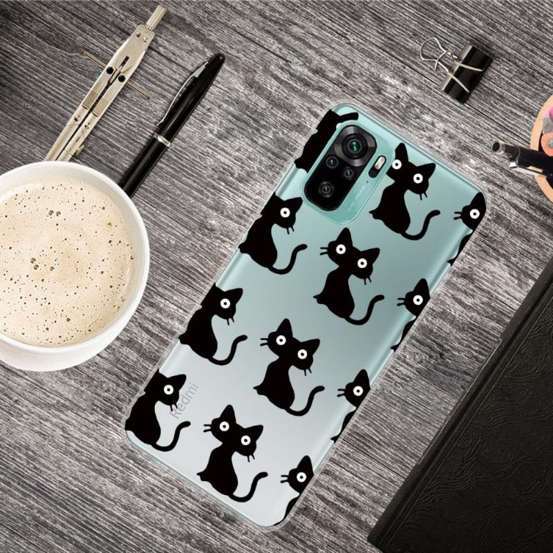 Case Xiaomi Redmi Note 10 Murtumaton Puhelinkuoret Mustat Kissat