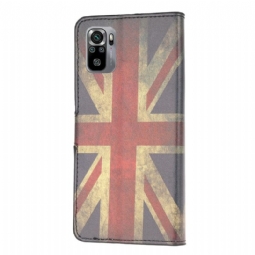 Flip Case Xiaomi Redmi Note 10 Hemming Vintage Britannian Lippu