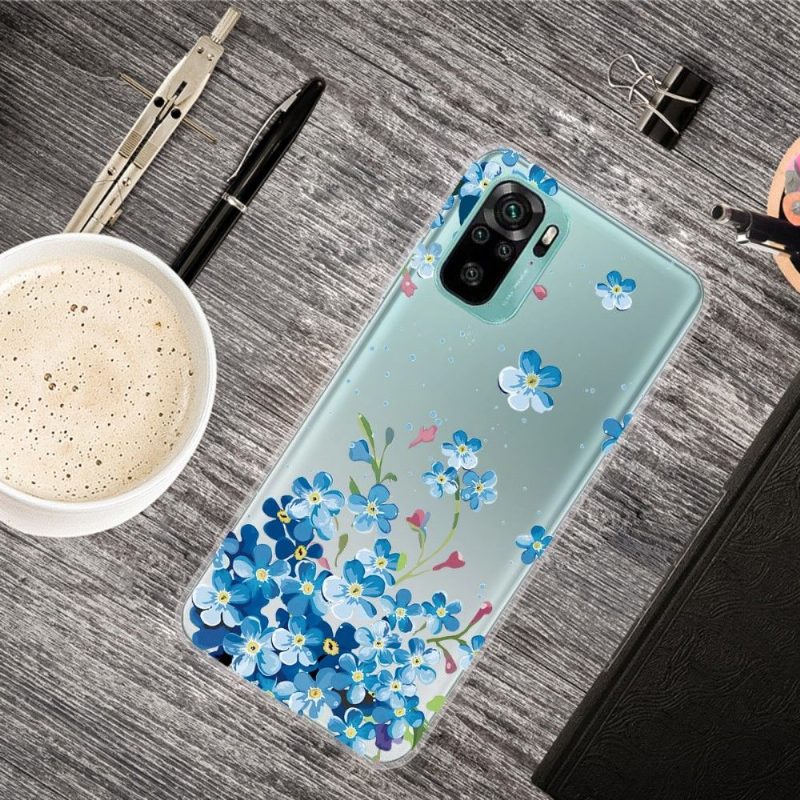 Kuori Xiaomi Redmi Note 10 Hemming Siniset Kukat