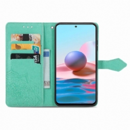 Nahkakotelo Xiaomi Redmi Note 10 Murtumaton Puhelinkuoret Mandala-korttikotelo