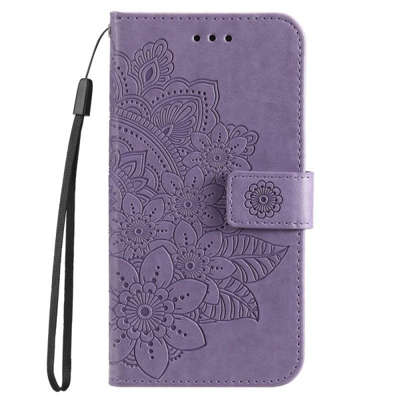 Flip Case Honor Magic 5 Lite Suojaketju Kuori Strappy Mandala