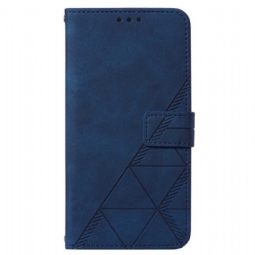 Flip Case Samsung Galaxy A14 / A14 5G Kolmiot Kaulanauhalla