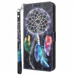 Nahkakotelo Samsung Galaxy A14 / A14 5G Suojaketju Kuori Hihna Dream Catcher