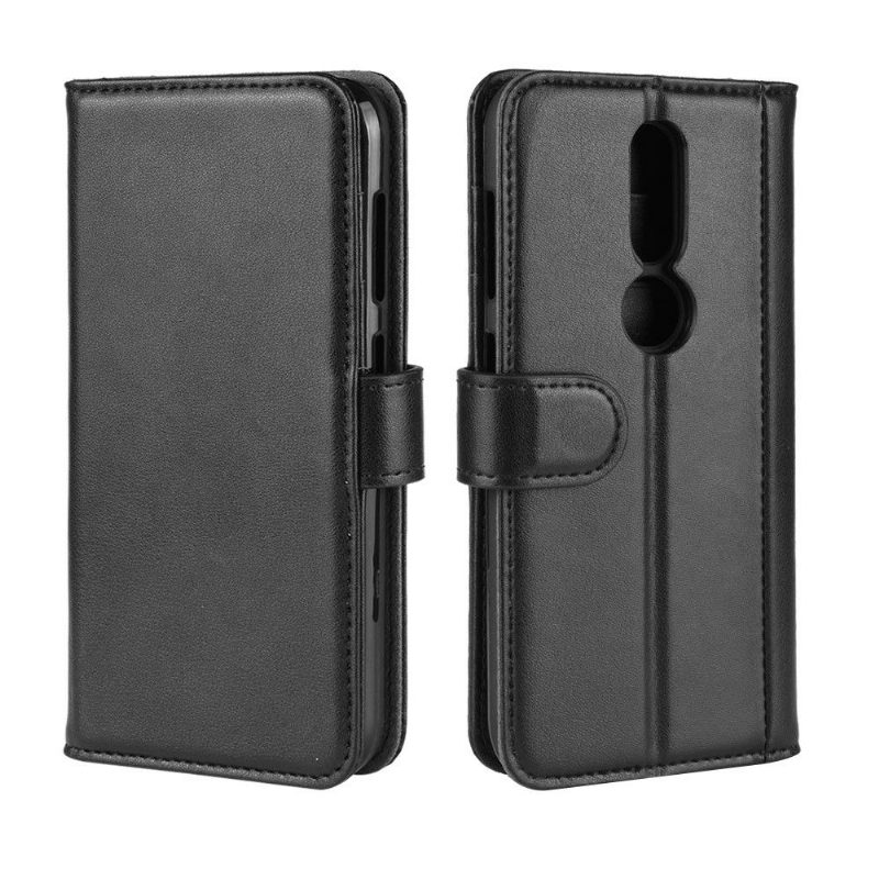 Kuoret Nokia 4.2 Lompakkokotelo Premium Leather - Musta