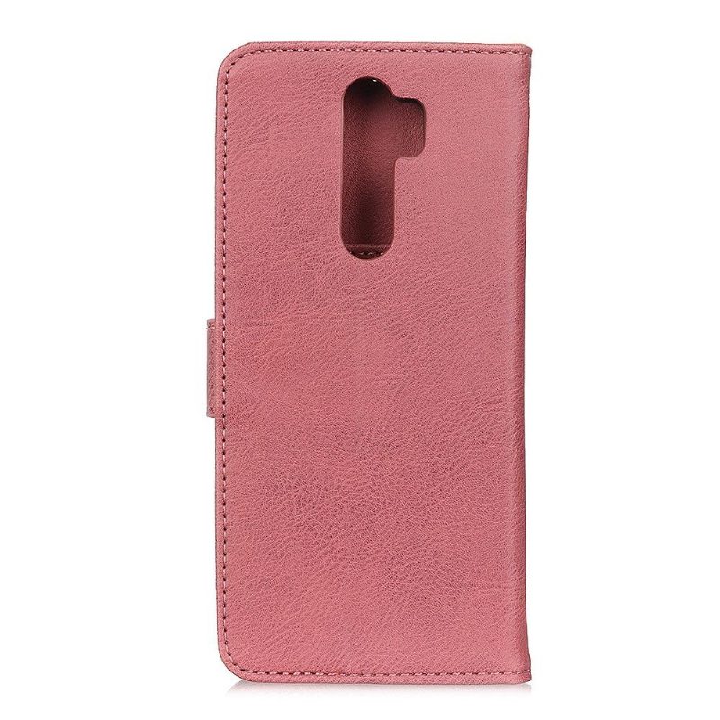 Flip Case Xiaomi Redmi 9 Hemming Khazneh Leather Effect -korttikotelo - Vaaleanpunainen