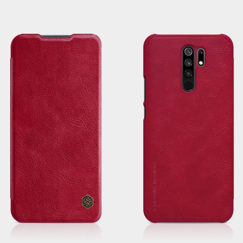 Kotelot Xiaomi Redmi 9 Qin-sarjan Nahkaefekti