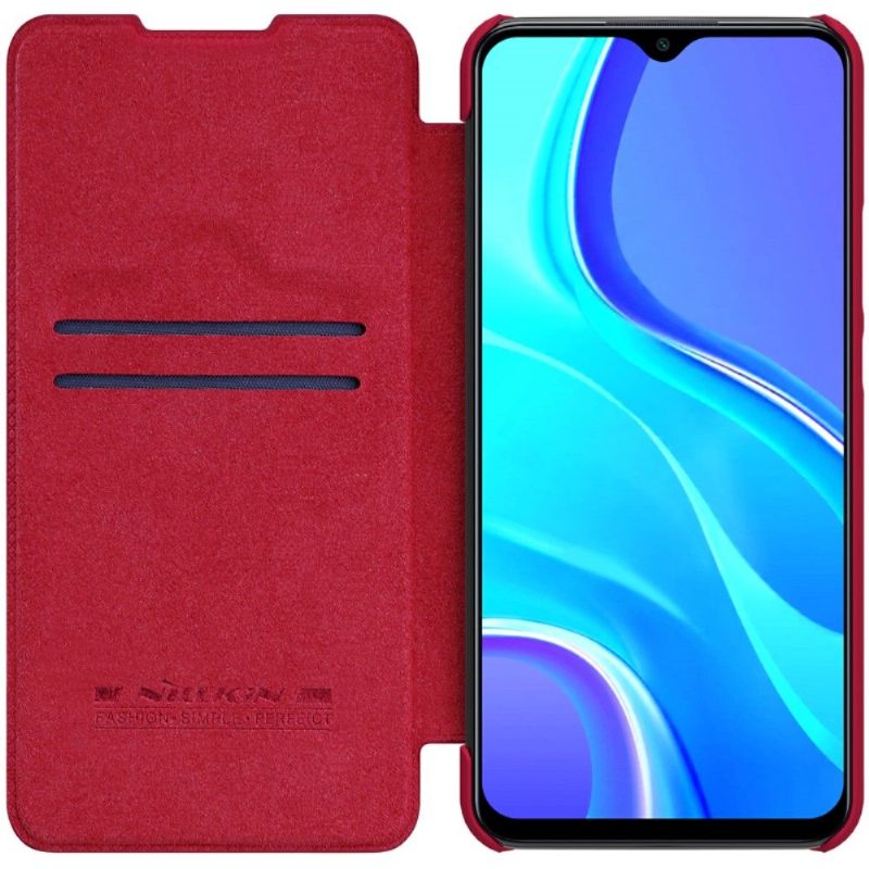 Kotelot Xiaomi Redmi 9 Qin-sarjan Nahkaefekti